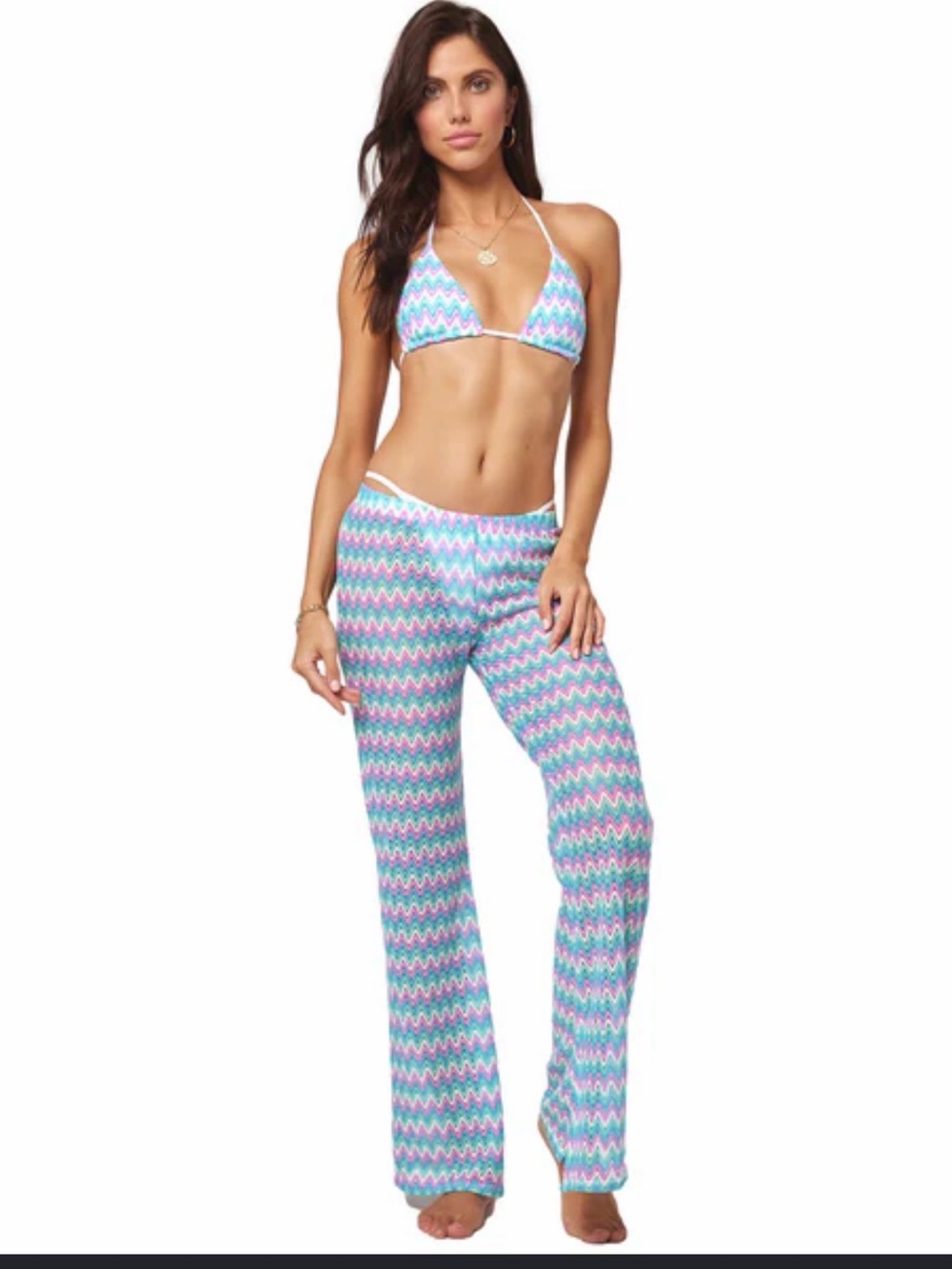 L*space Chevron Flare Cover Up Pants - Size M